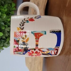 Anthropologie Starla M. Halfmann Monogram 'E' Mug